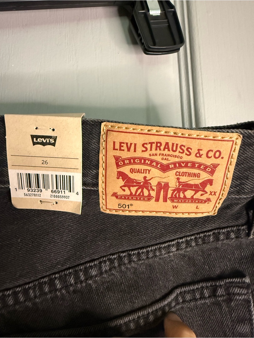 Levi's Black 501 Cutoff Denim Shorts - Picture 4 of 4